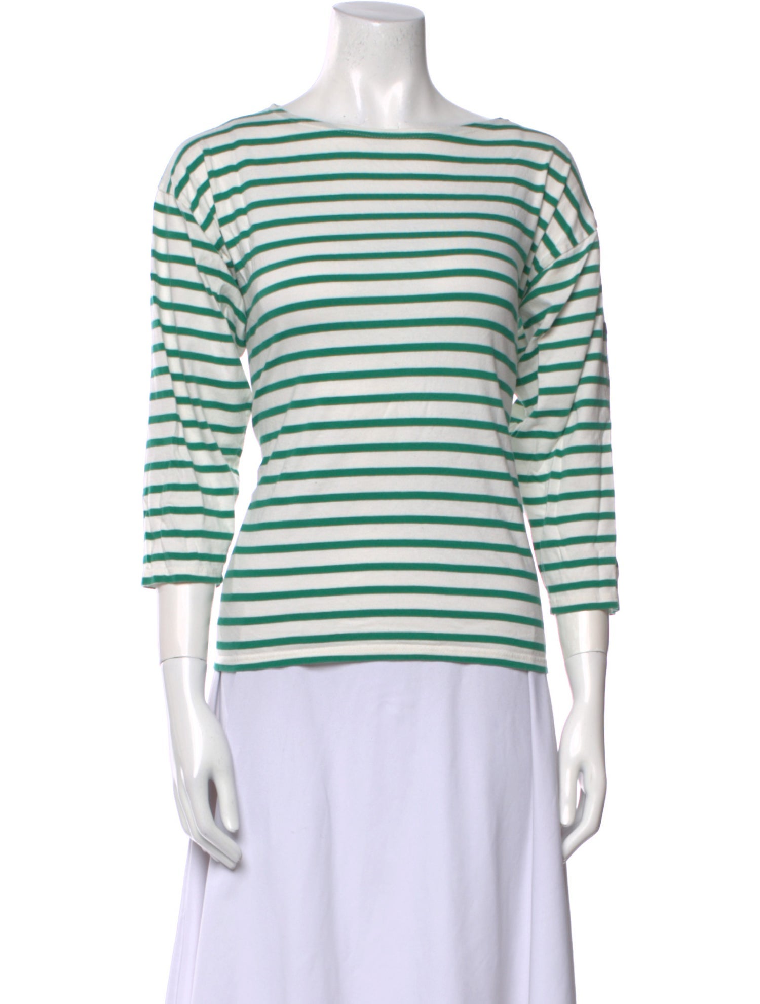 Saint James Striped Bateau Neckline Top