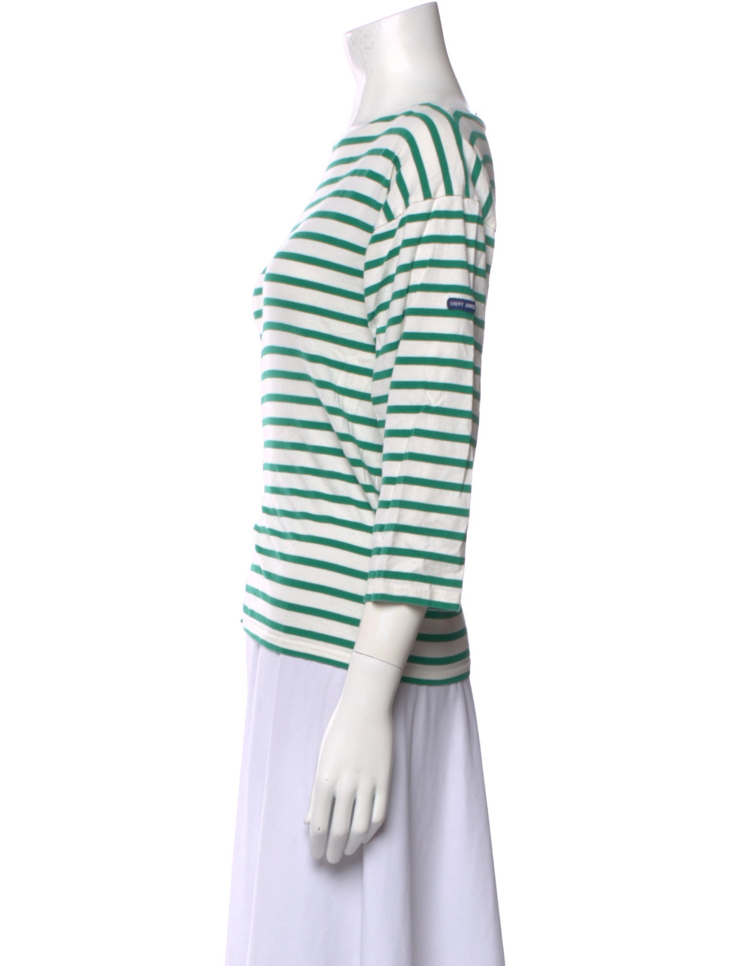 Saint James Striped Bateau Neckline Top