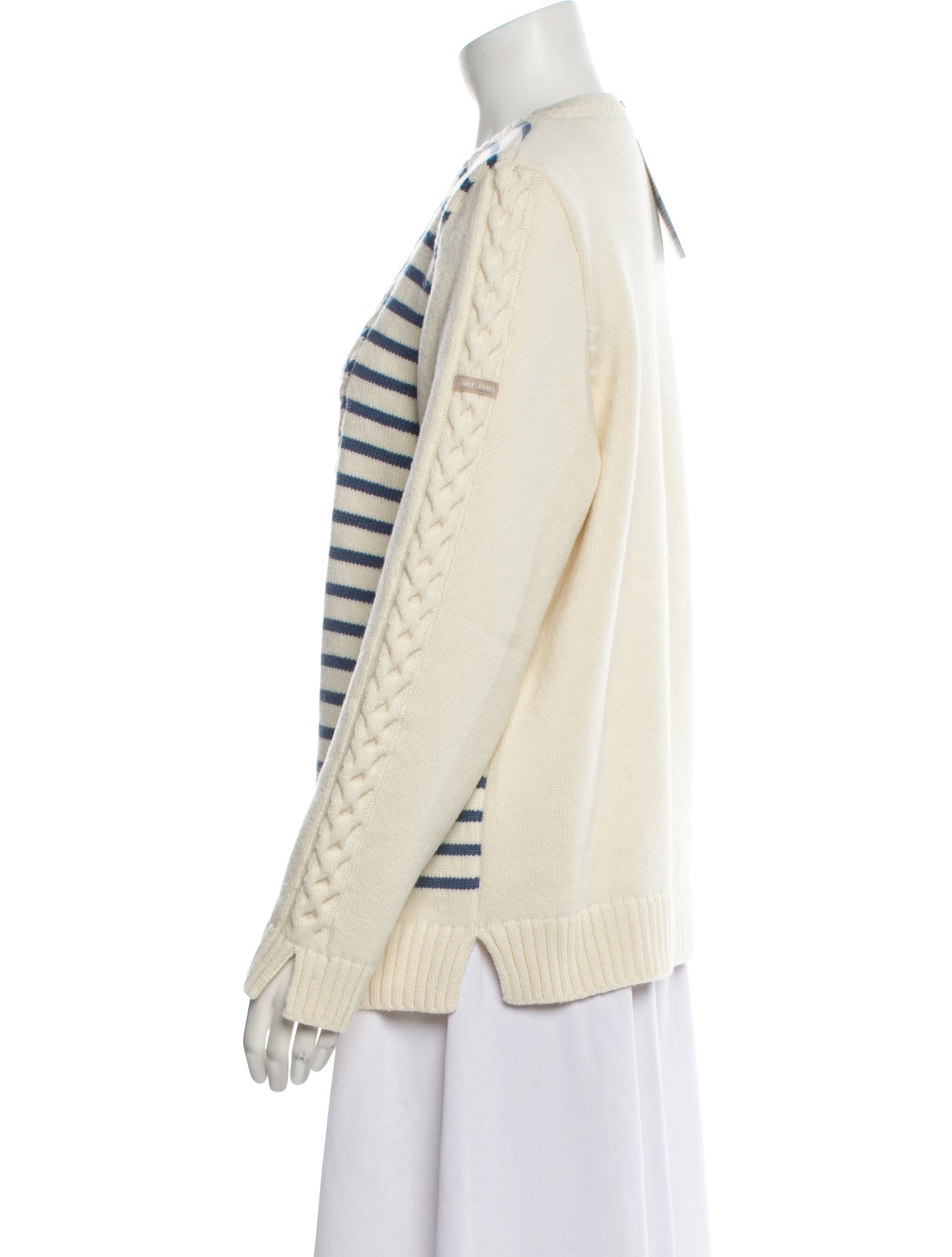 Saint James Virgin Wool Striped Sweater w/ Tags