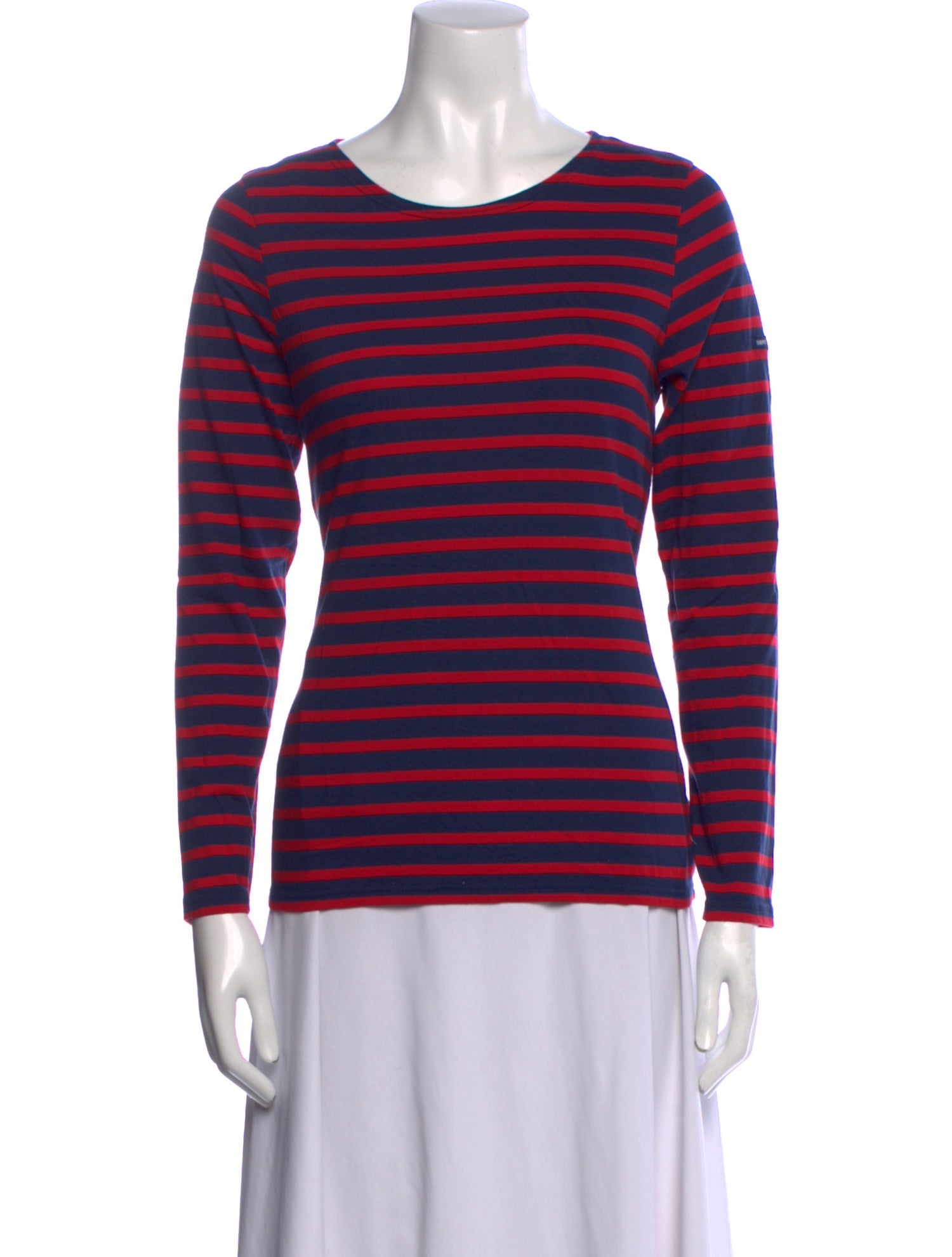 Saint James Striped Scoop Neck Sweater