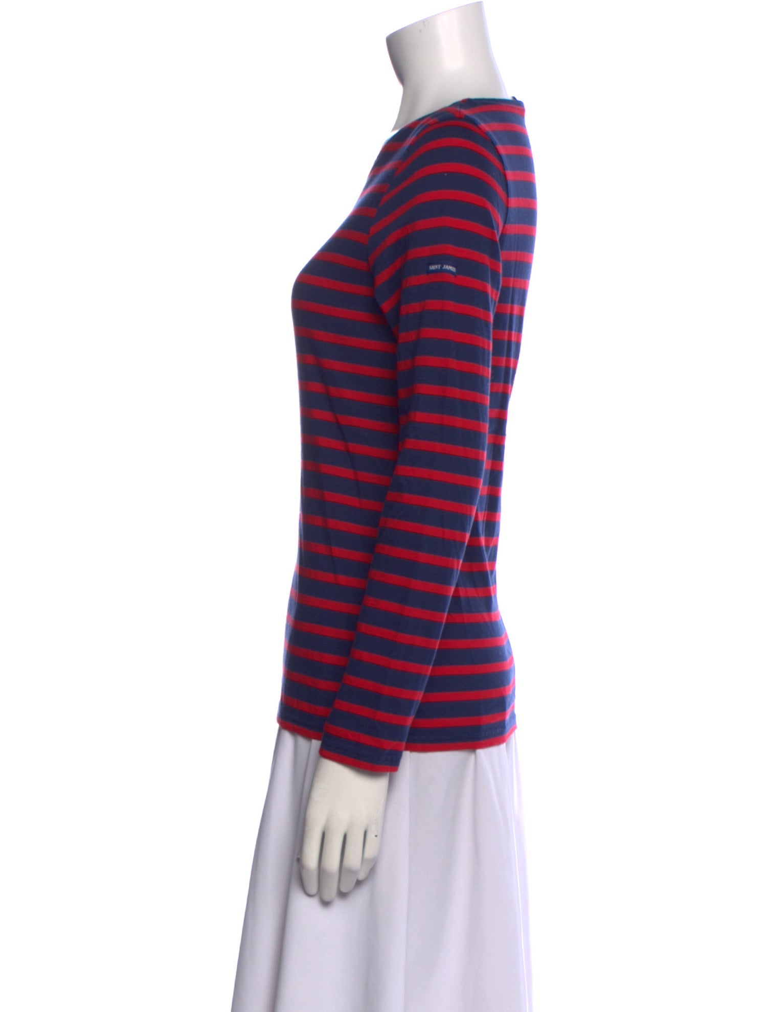 Saint James Striped Scoop Neck Sweater