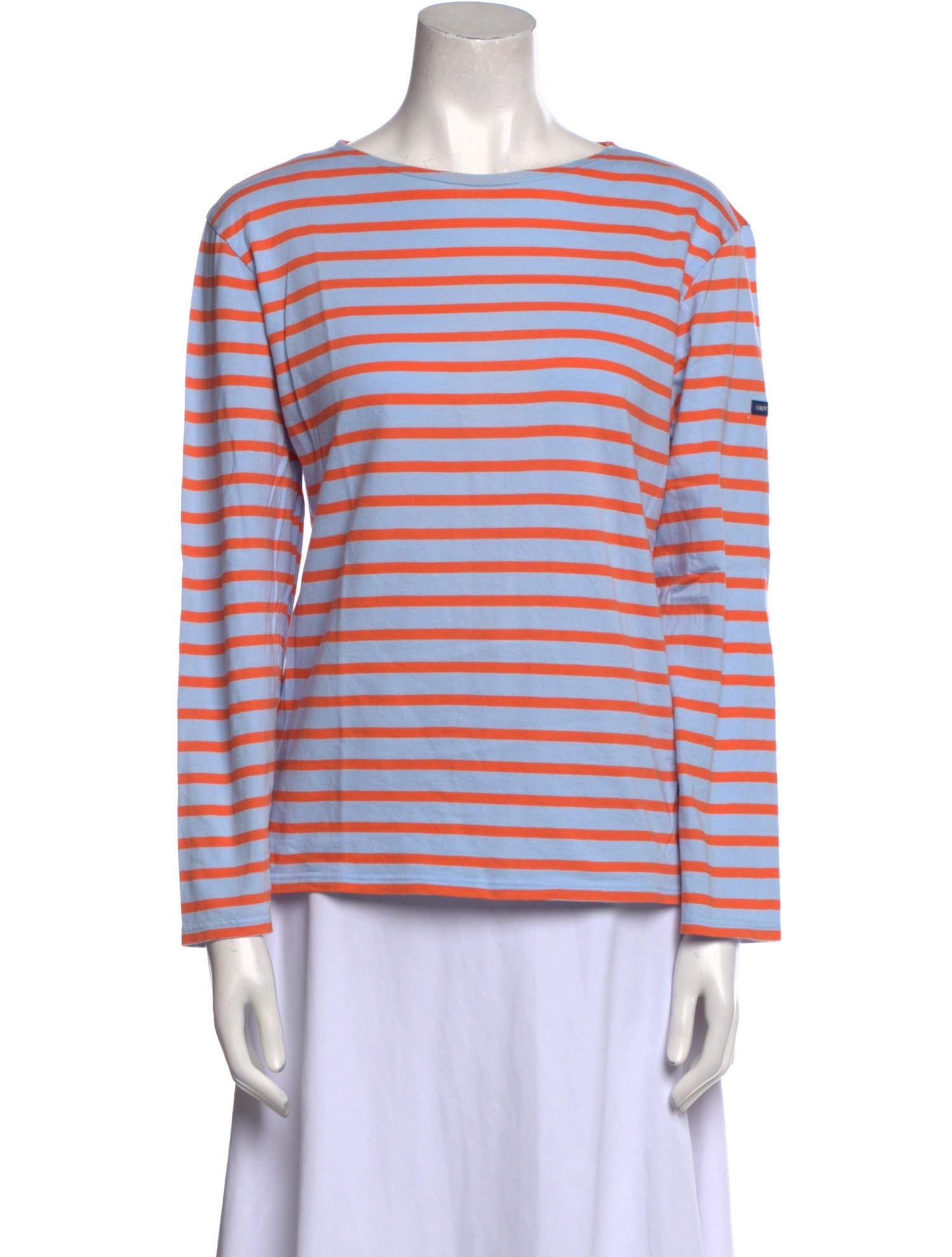 Saint James Striped Bateau Neckline Top