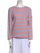 Saint James Striped Bateau Neckline Top