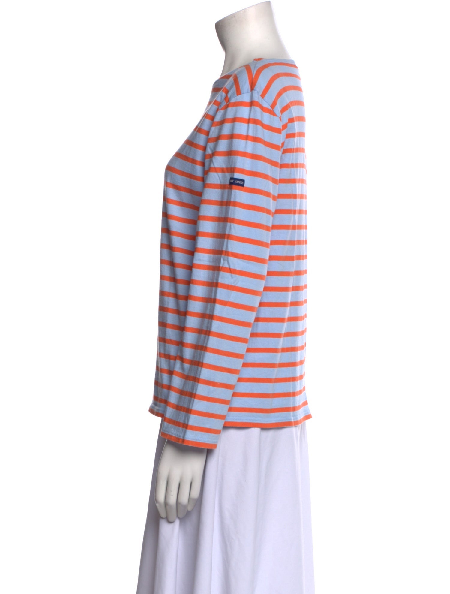 Saint James Striped Bateau Neckline Top