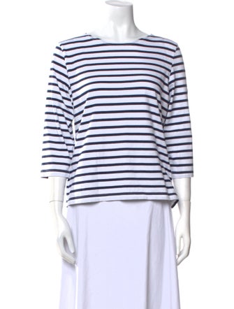 Saint James Striped Bateau Neckline Top
