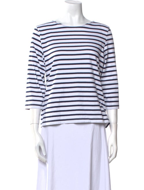 Saint James Striped Bateau Neckline Top