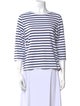 Saint James Striped Bateau Neckline Top