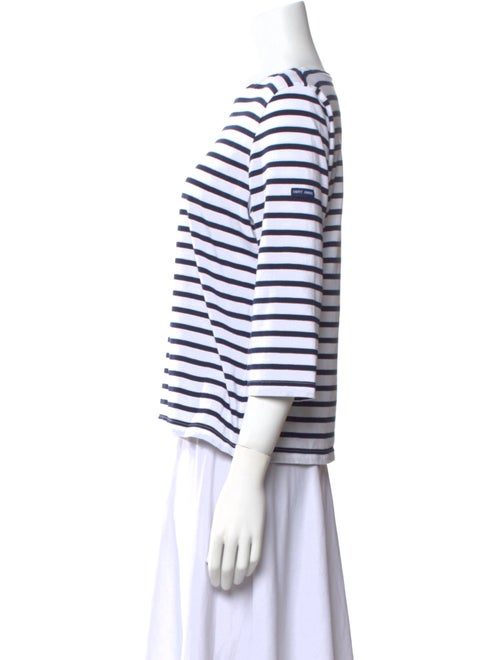 Saint James Striped Bateau Neckline Top