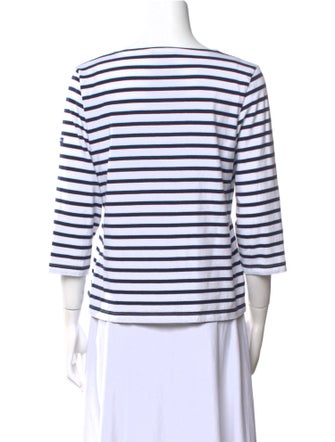 Saint James Striped Bateau Neckline Top