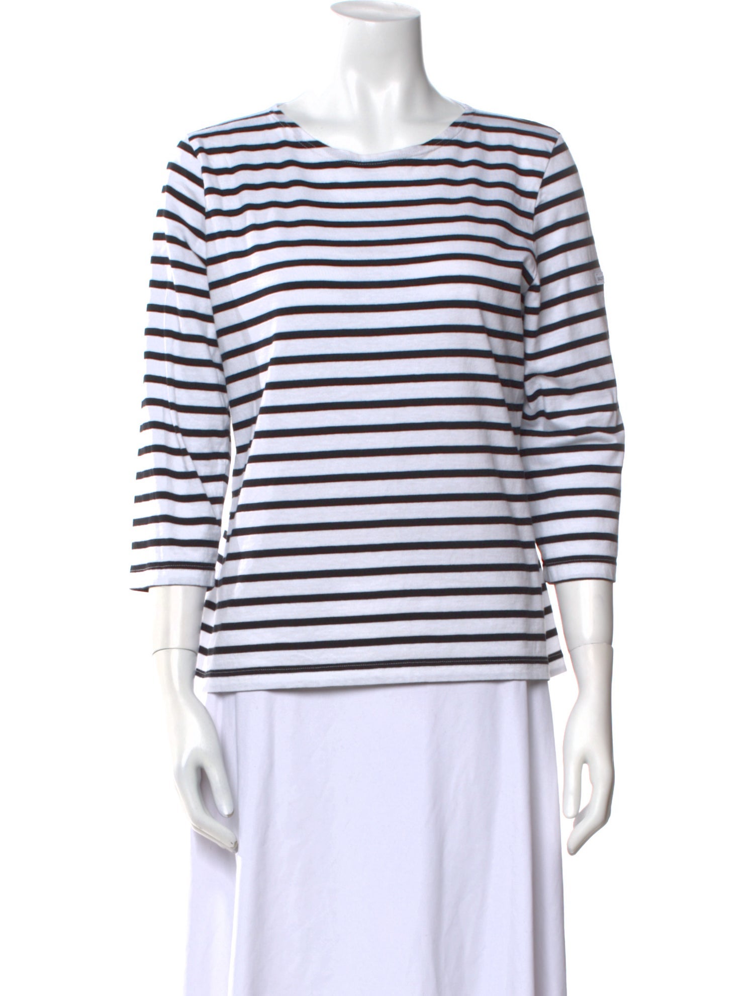 Saint James Striped Crew Neck Top