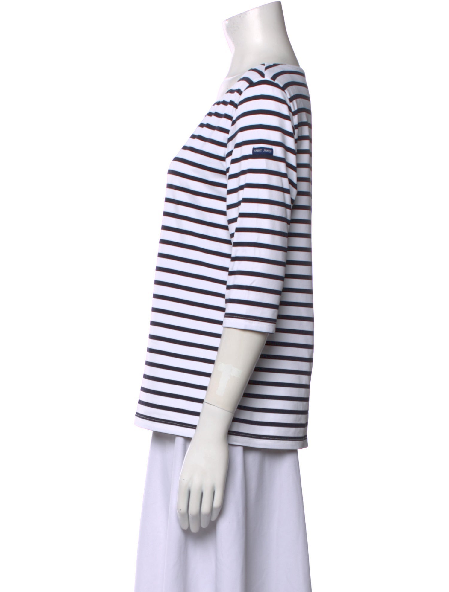 Saint James Striped Scoop Neck T-Shirt