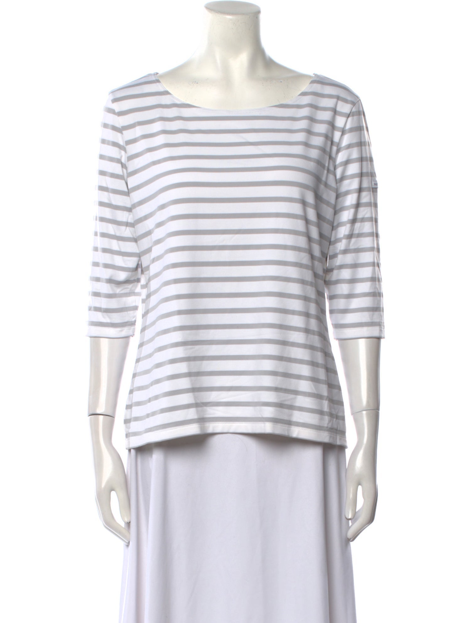 Saint James Striped Bateau Neckline T-Shirt