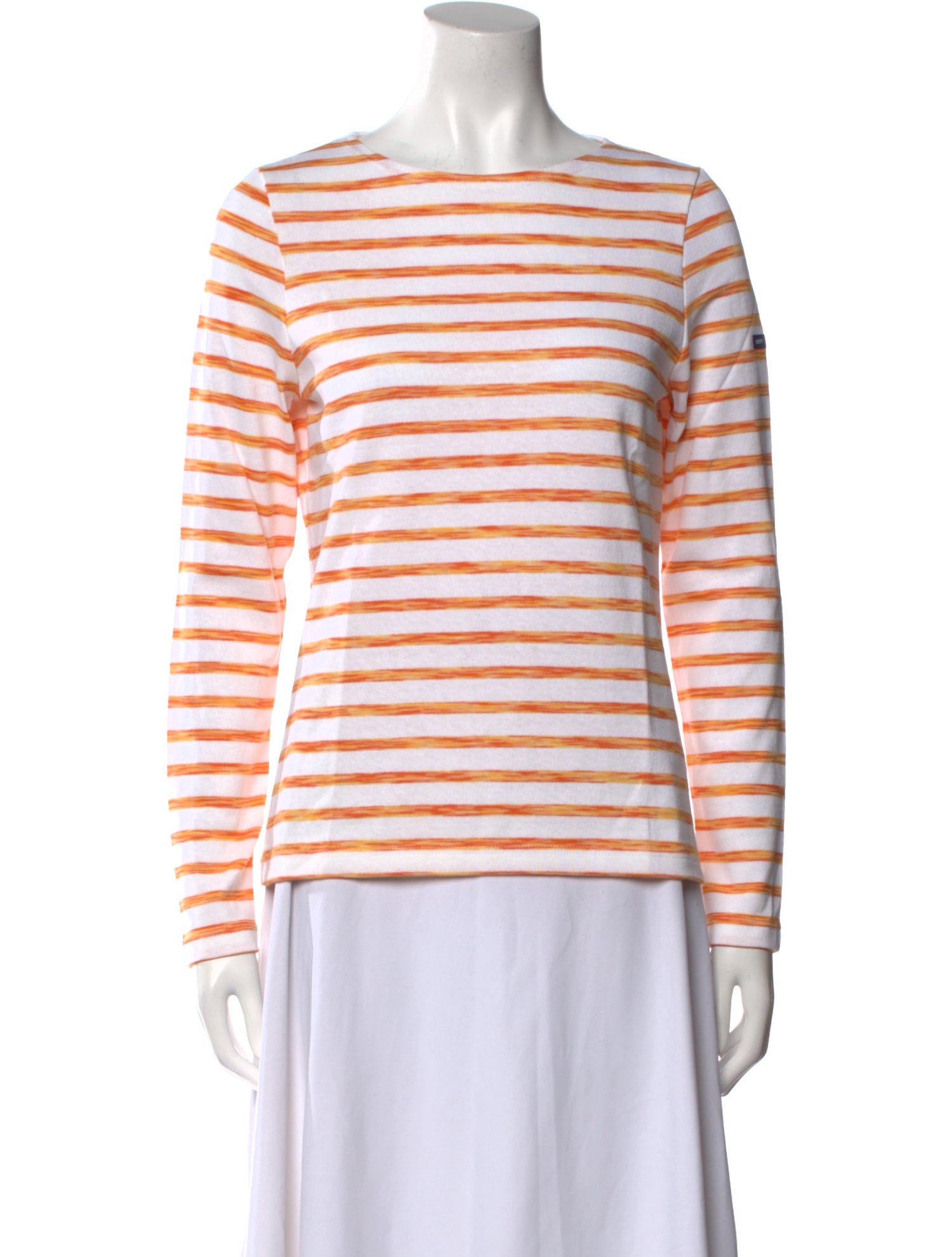 Saint James Striped Bateau Neckline Top