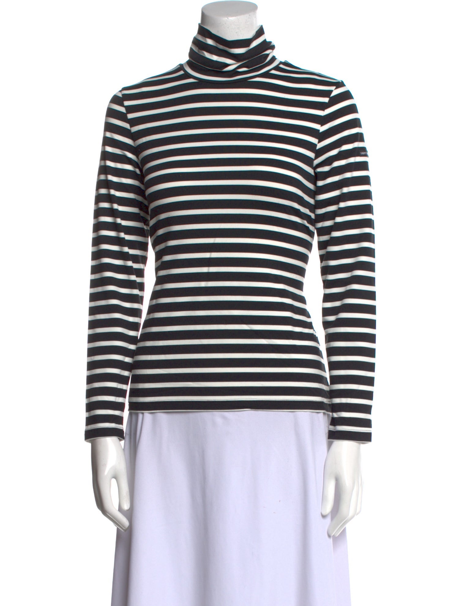 Saint James Striped Turtleneck Top