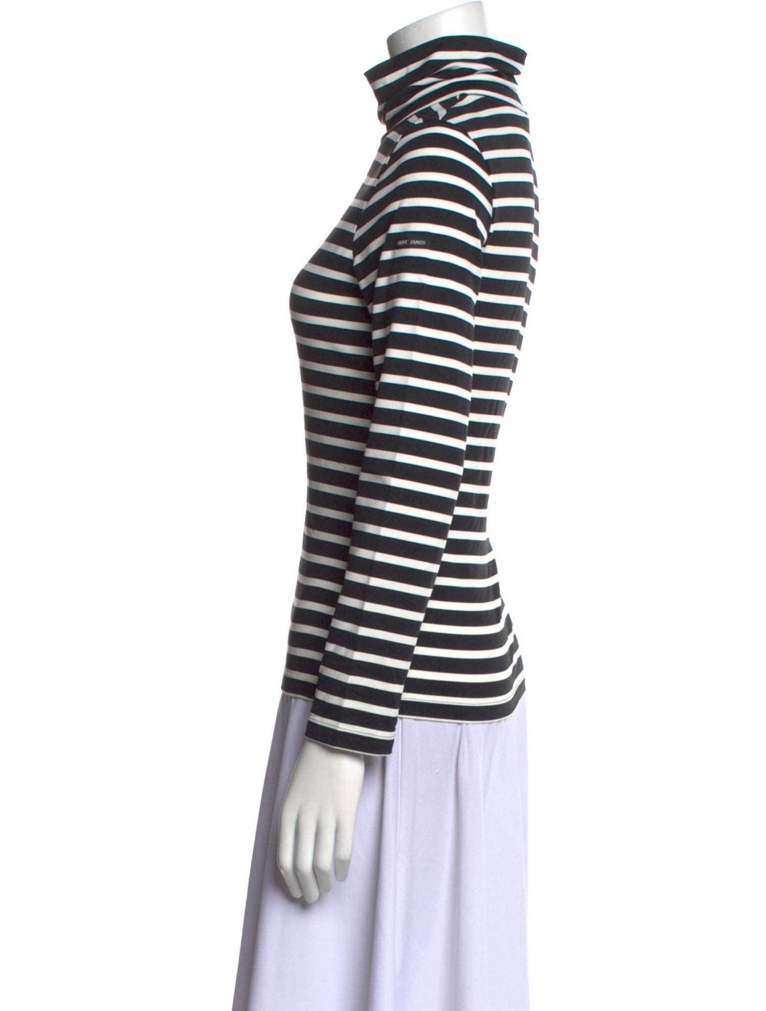 Saint James Striped Turtleneck Top