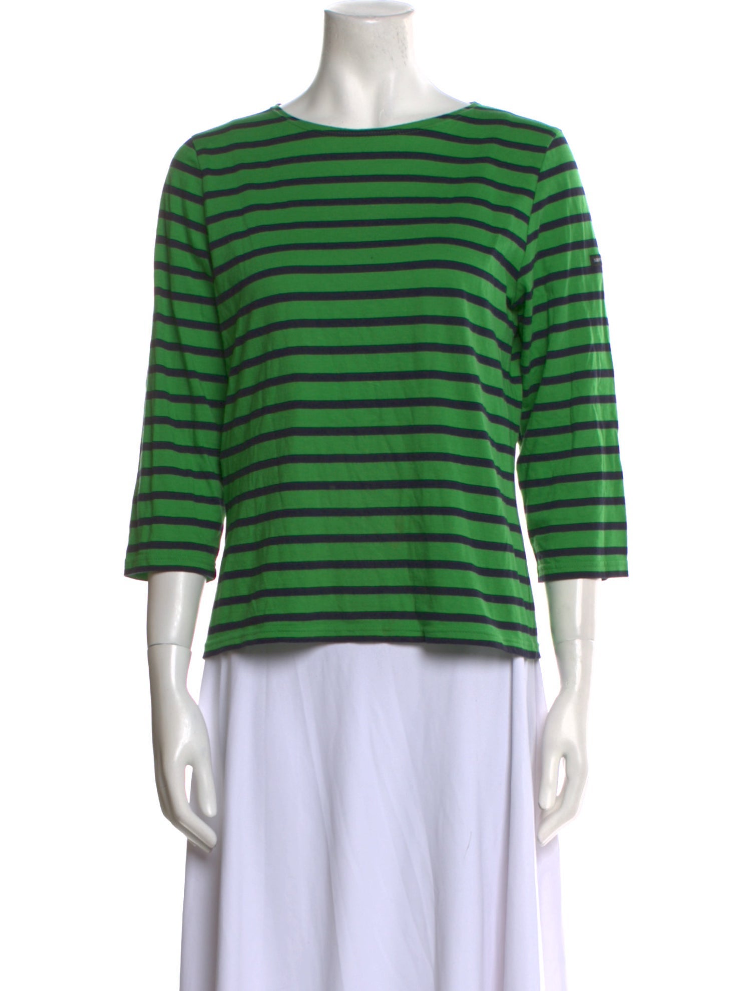 Saint James Striped Bateau Neckline Top