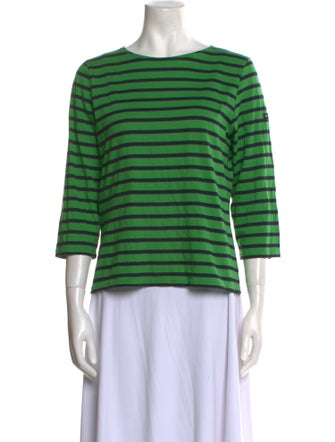 Saint James Striped Bateau Neckline Top