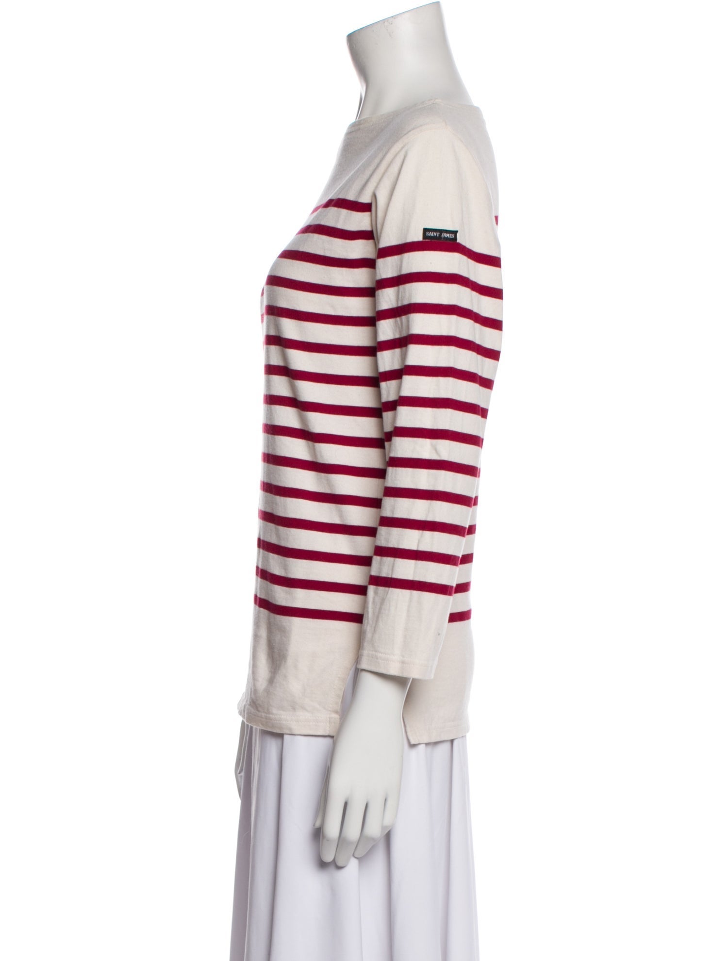 Saint James Striped Bateau Neckline Top