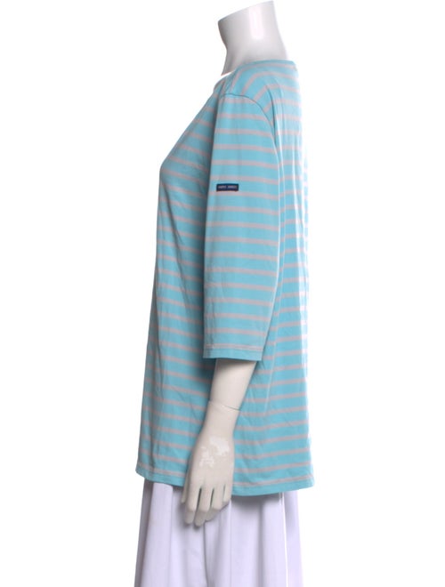 Saint James Striped Bateau Neckline Top