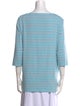Saint James Striped Bateau Neckline Top