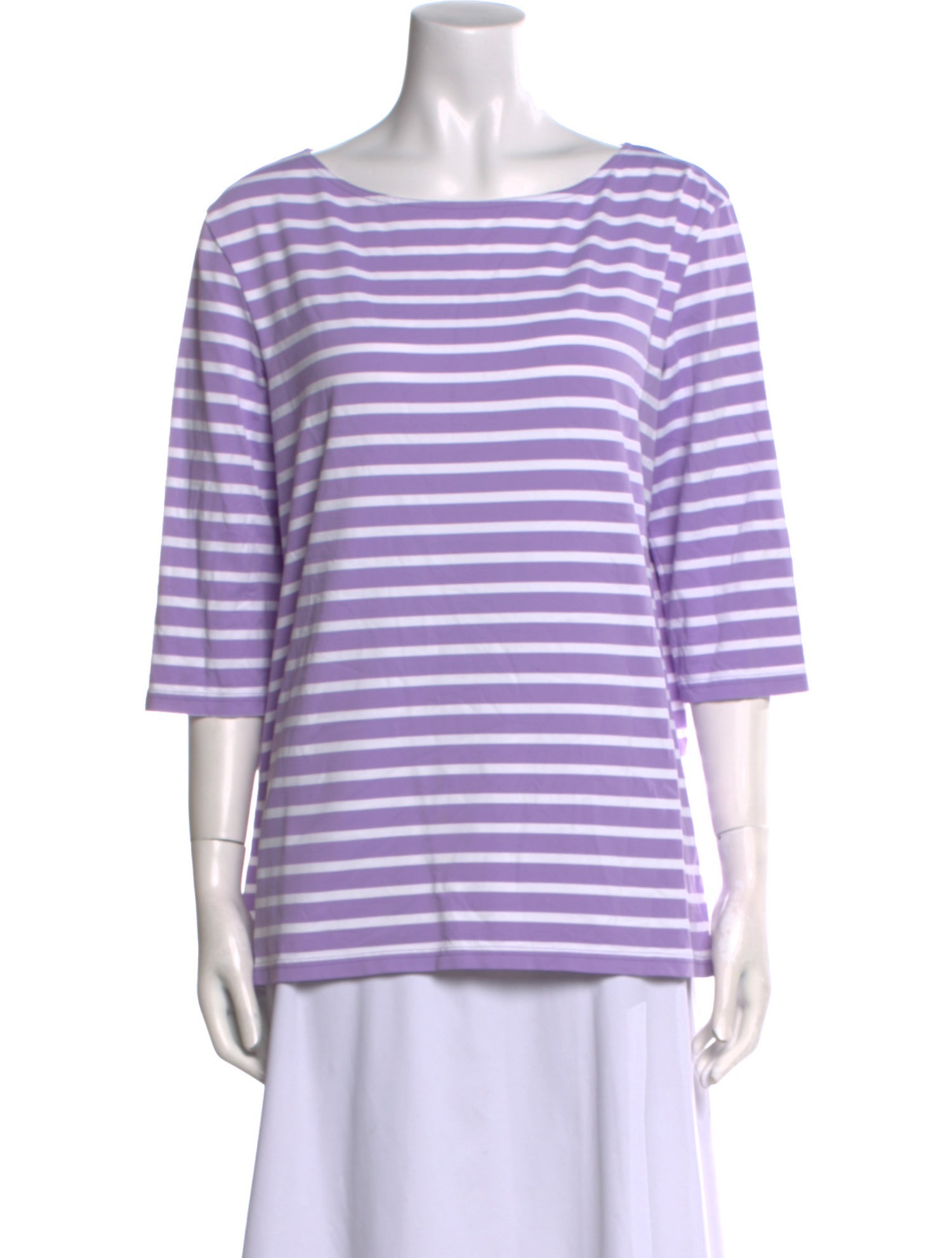 Saint James Striped Bateau Neckline Top