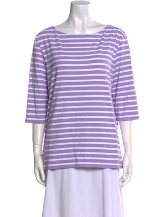 Saint James Striped Bateau Neckline Top