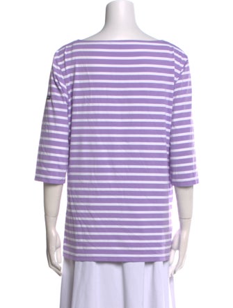 Saint James Striped Bateau Neckline Top