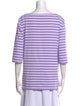 Saint James Striped Bateau Neckline Top