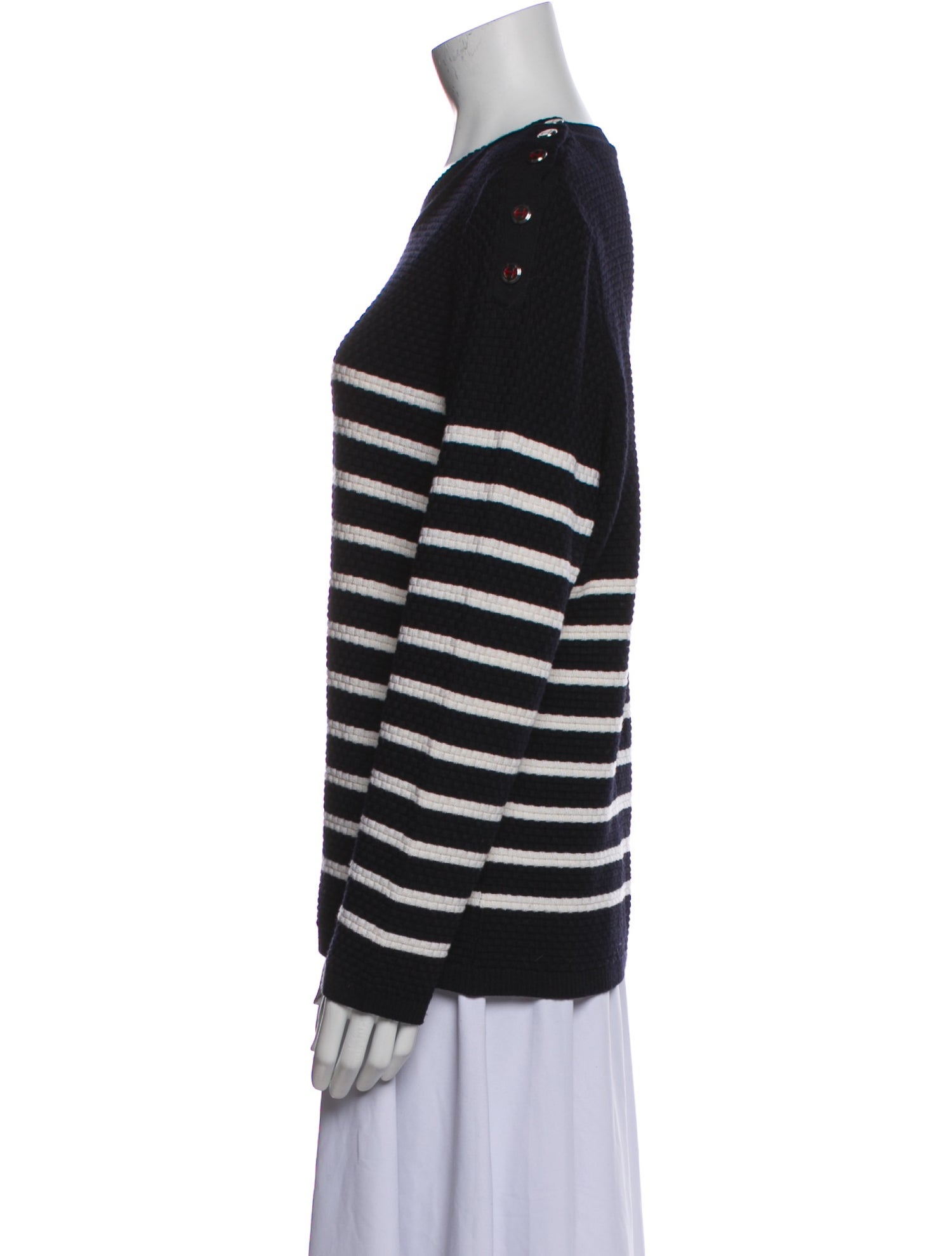 Saint James Striped Crew Neck Sweater