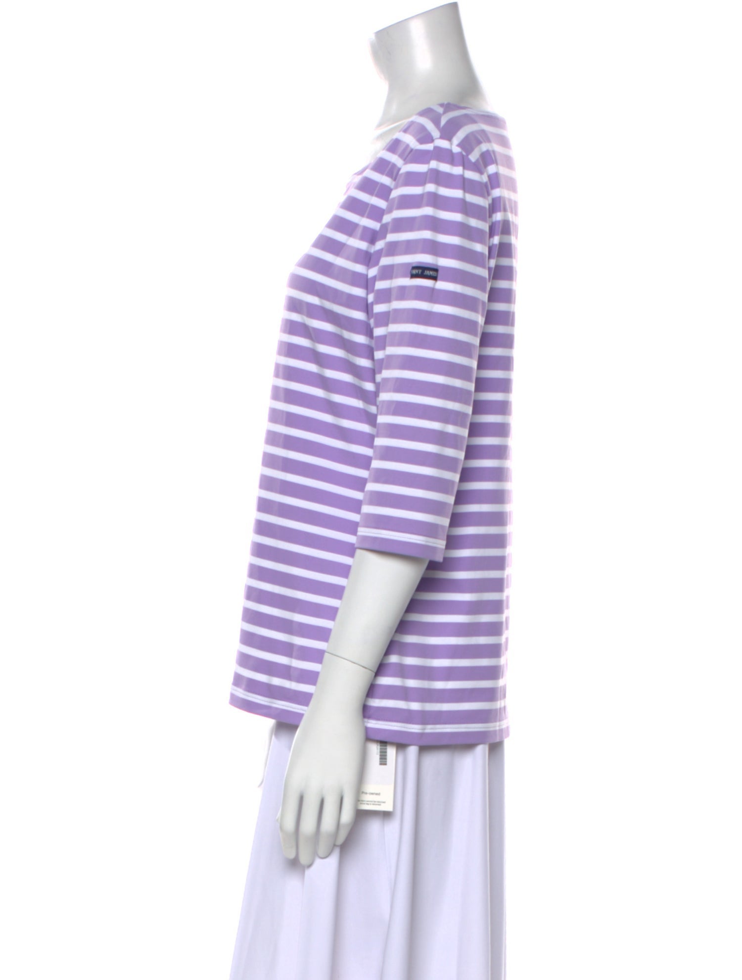 Saint James Striped Scoop Neck T-Shirt w/ Tags