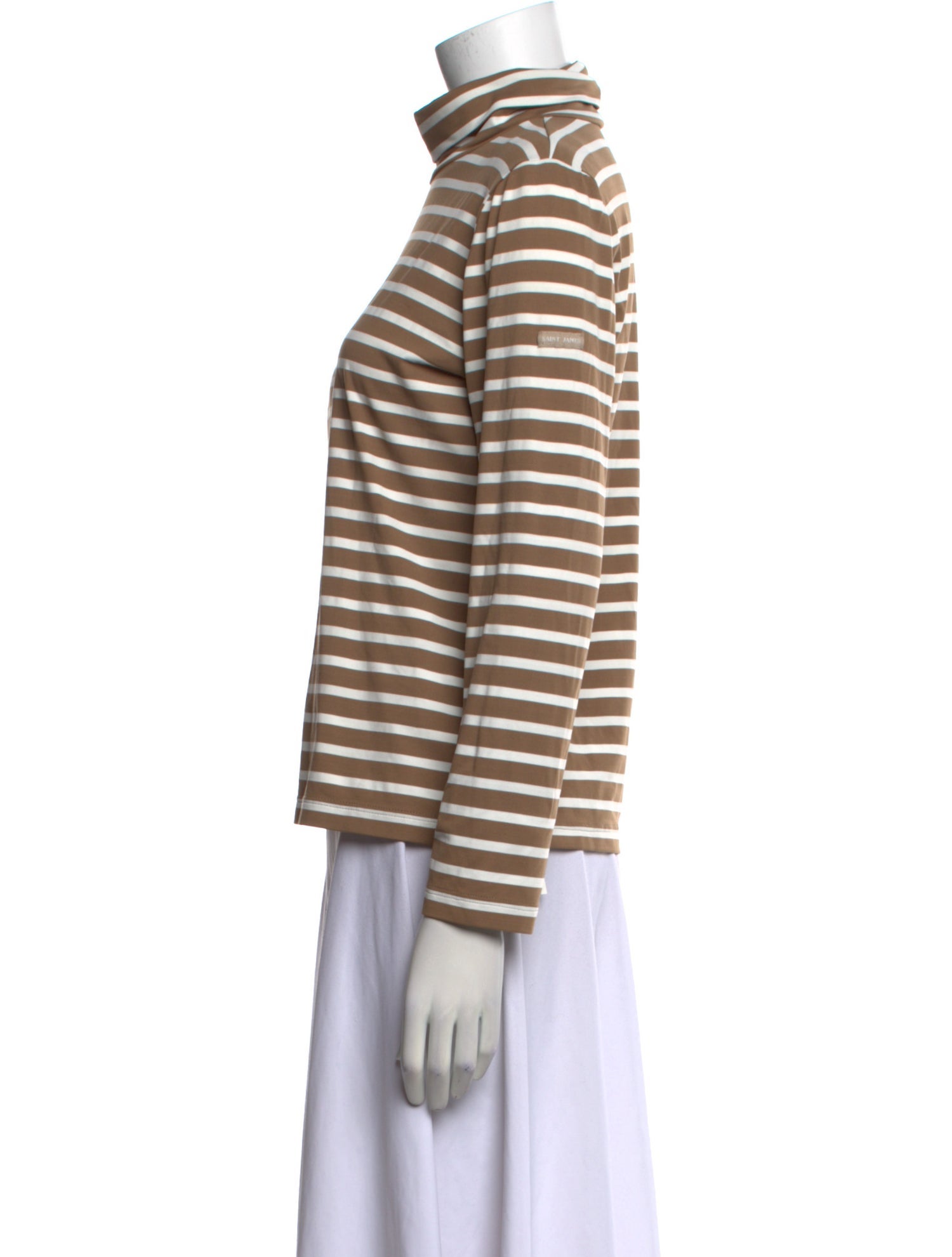 Saint James Striped Turtleneck Top