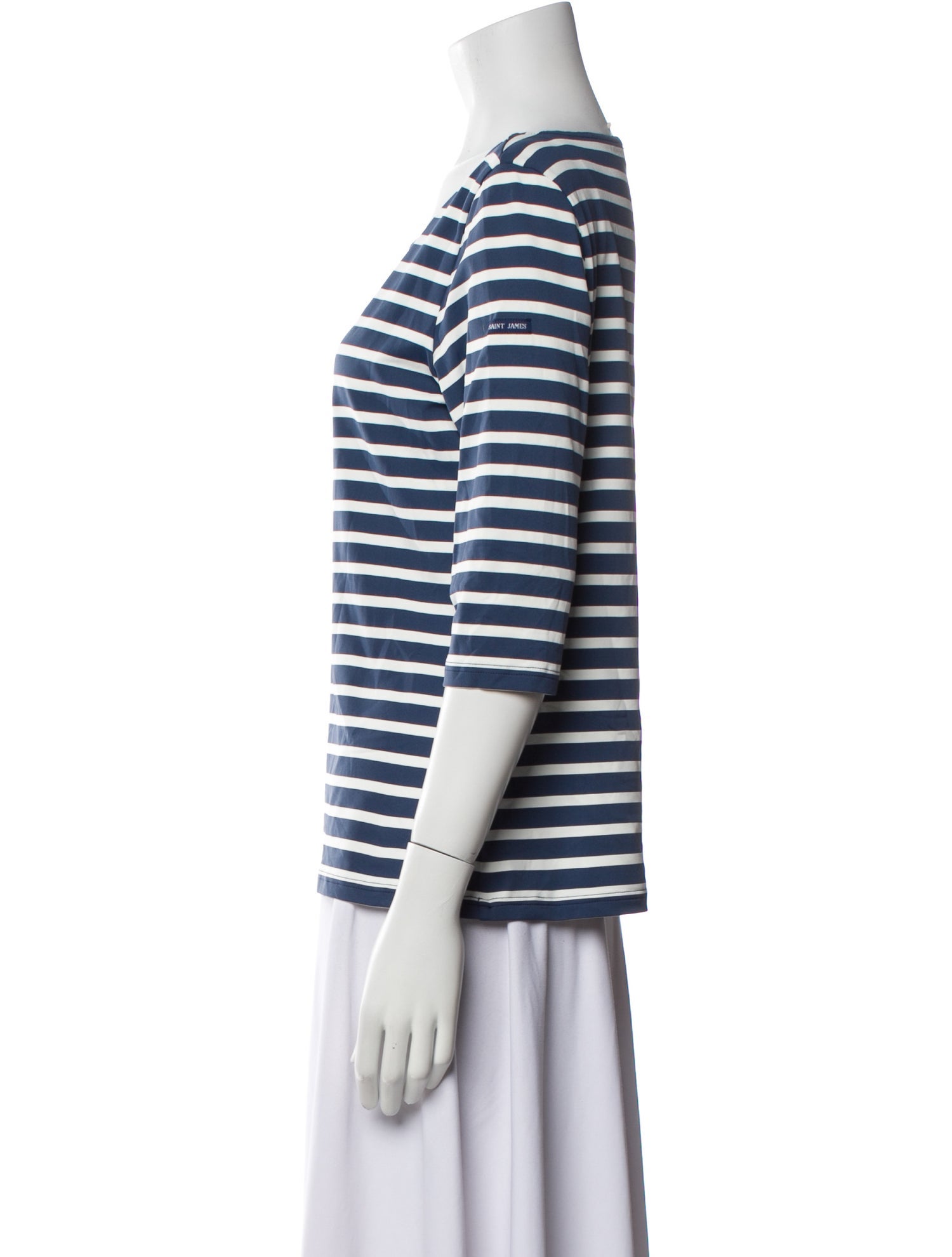 Saint James Striped Scoop Neck T-Shirt