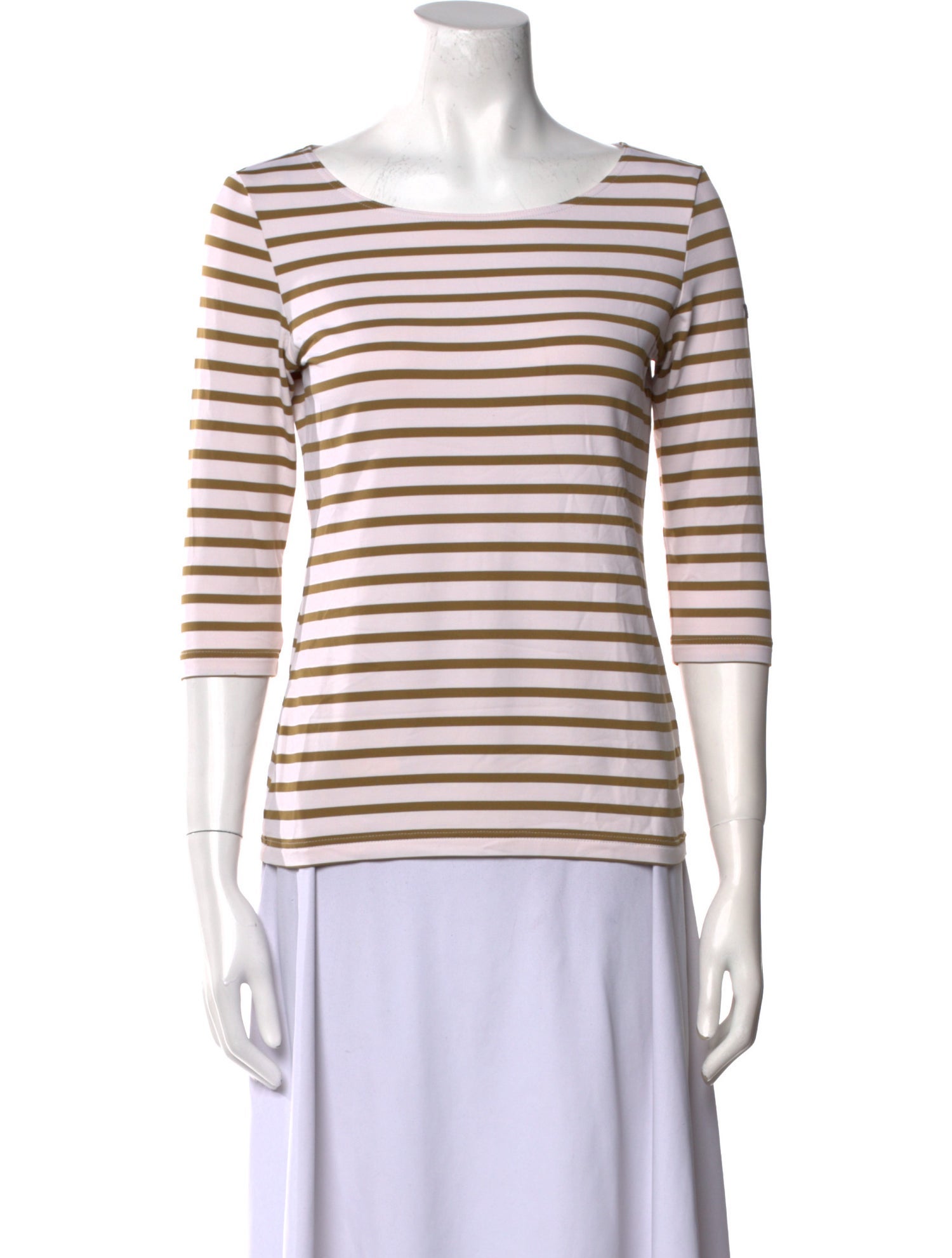 Saint James Striped Bateau Neckline T-Shirt