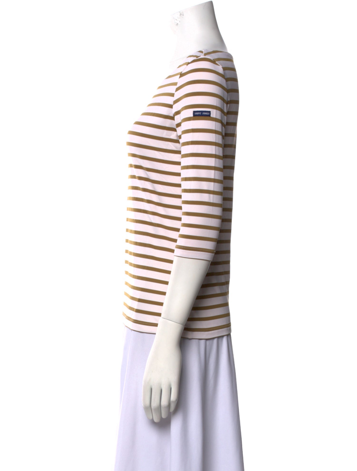 Saint James Striped Bateau Neckline T-Shirt