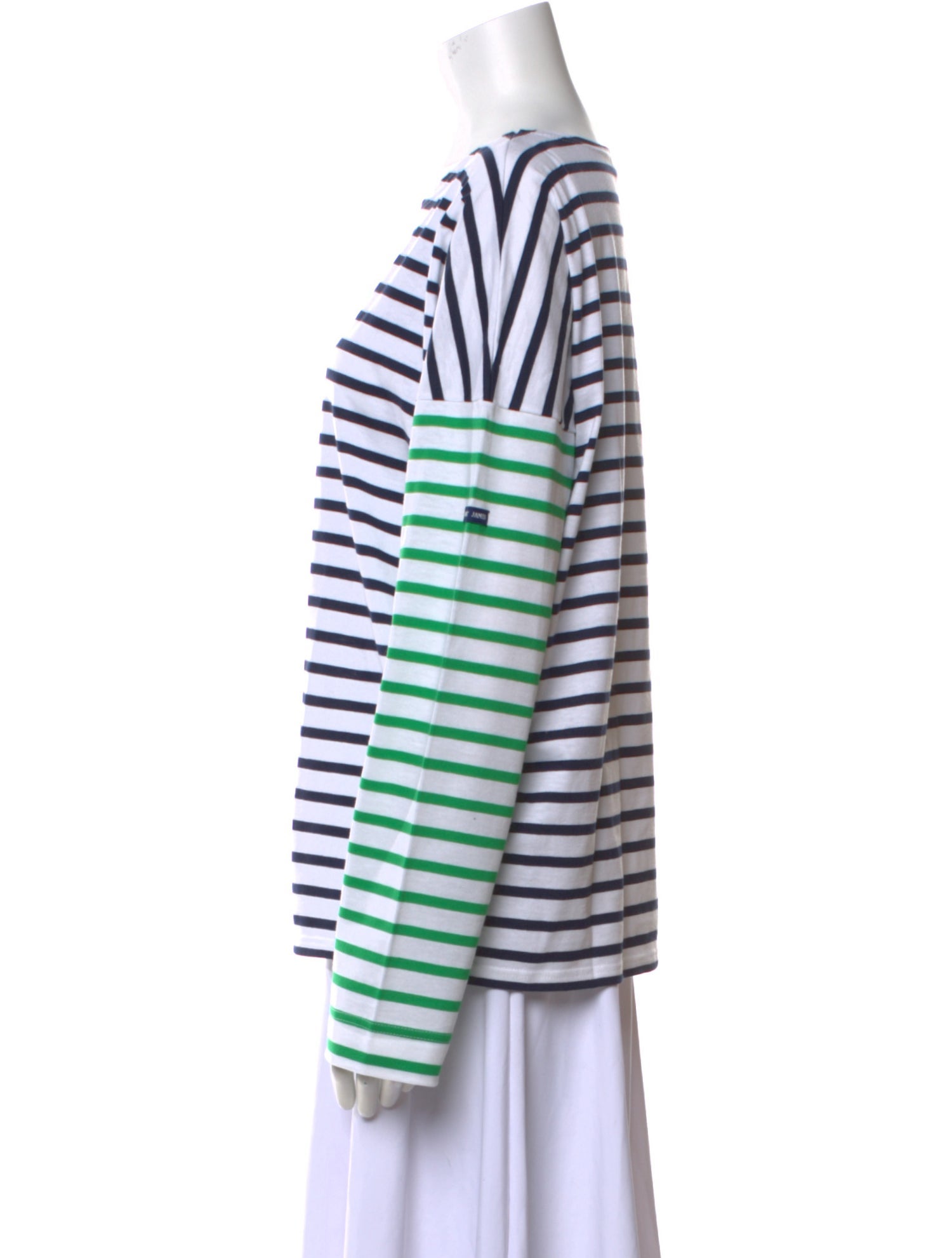 Saint James Striped Bateau Neckline Top