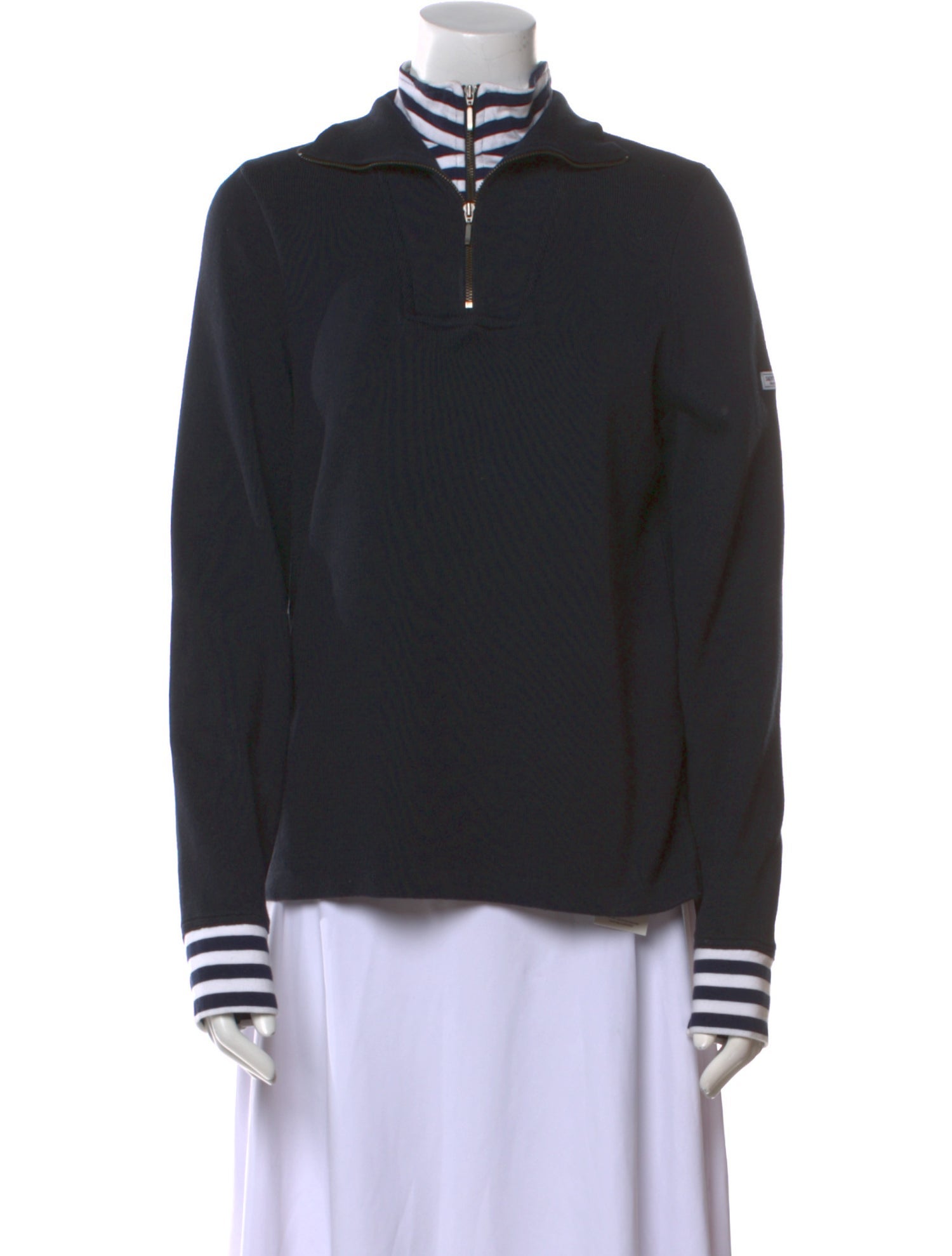 Saint James Mock Neck Long Sleeve Sweatshirt