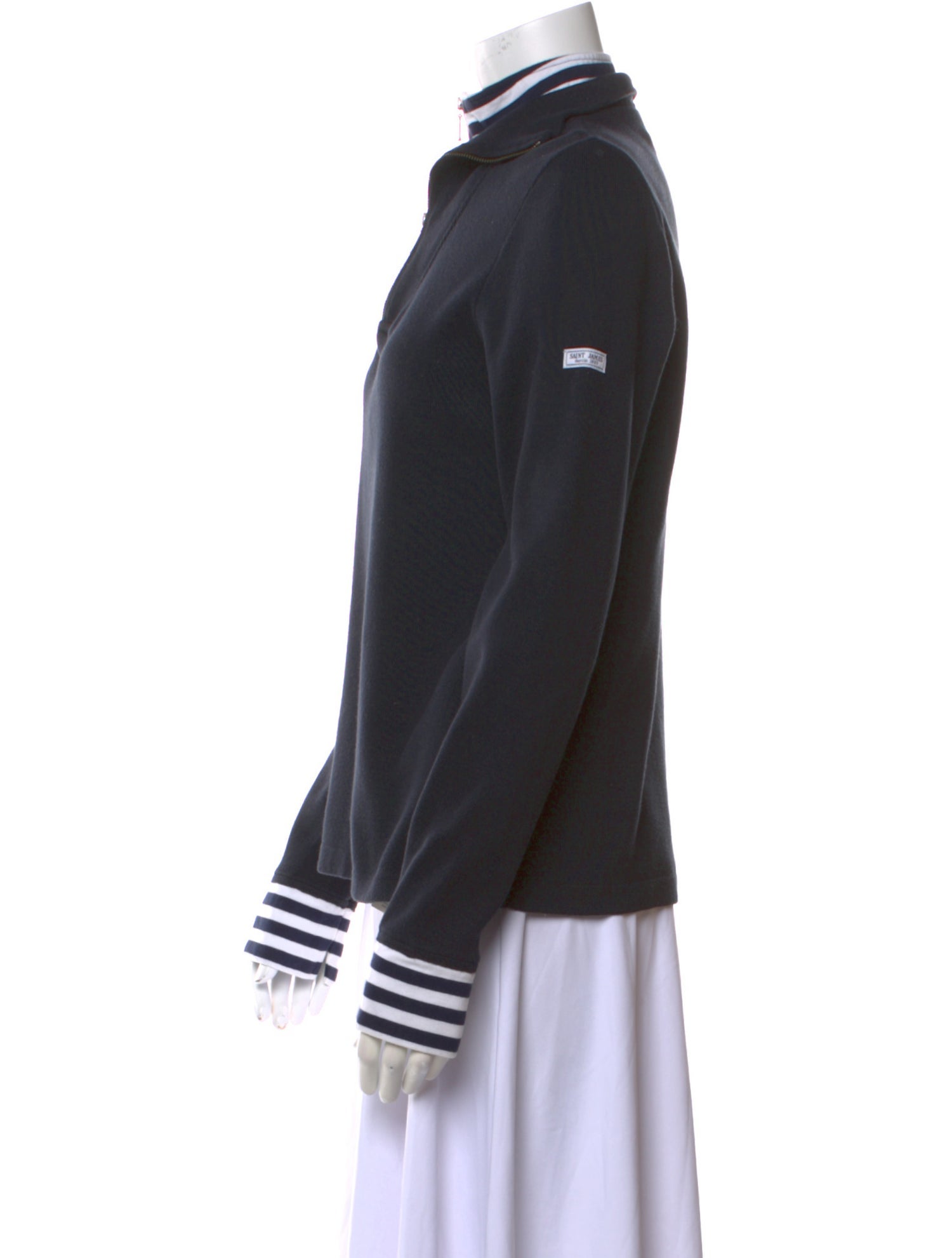 Saint James Mock Neck Long Sleeve Sweatshirt