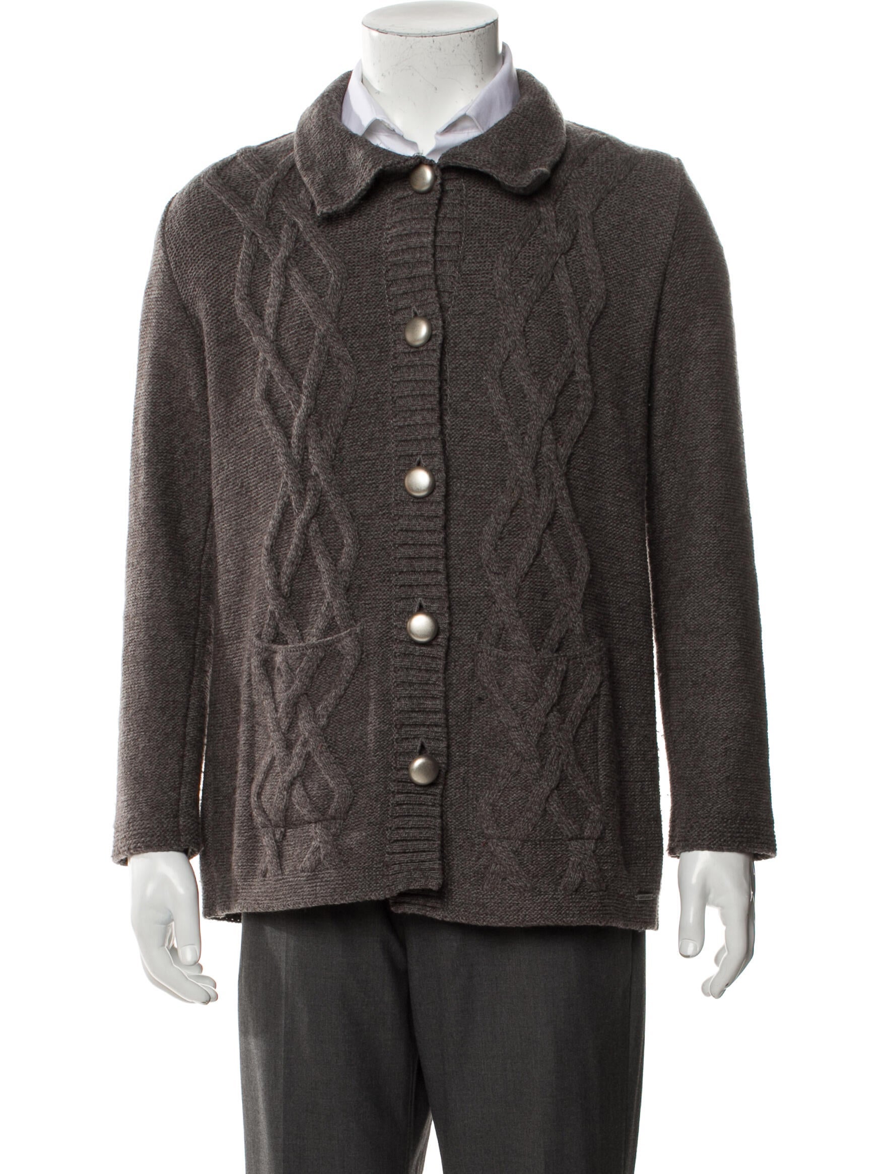 Saint James Collar Long Sleeve Cardigan