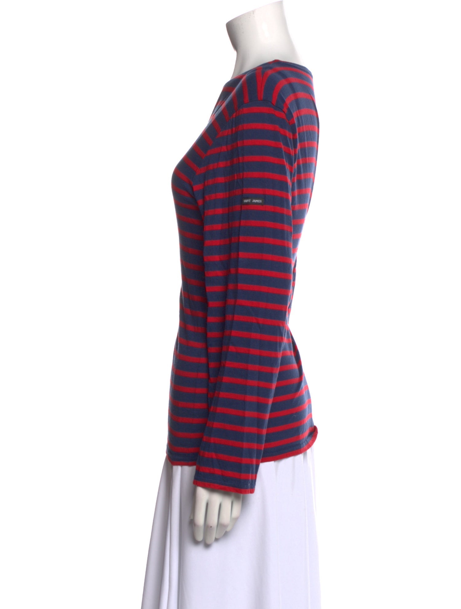 Saint James Striped Bateau Neckline T-Shirt