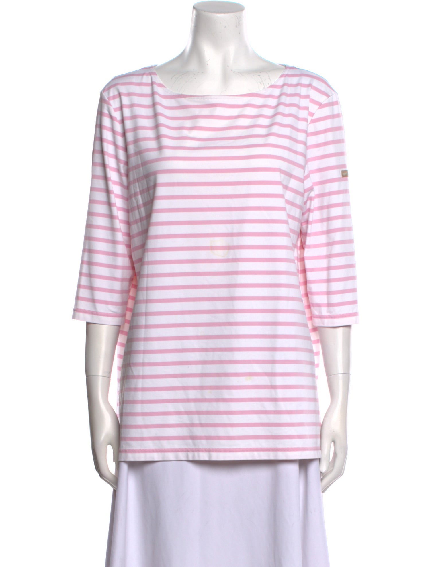 Saint James Striped Bateau Neckline T-Shirt