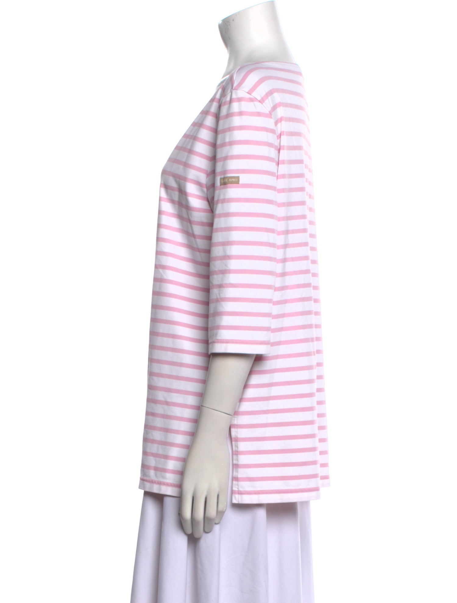 Saint James Striped Bateau Neckline T-Shirt