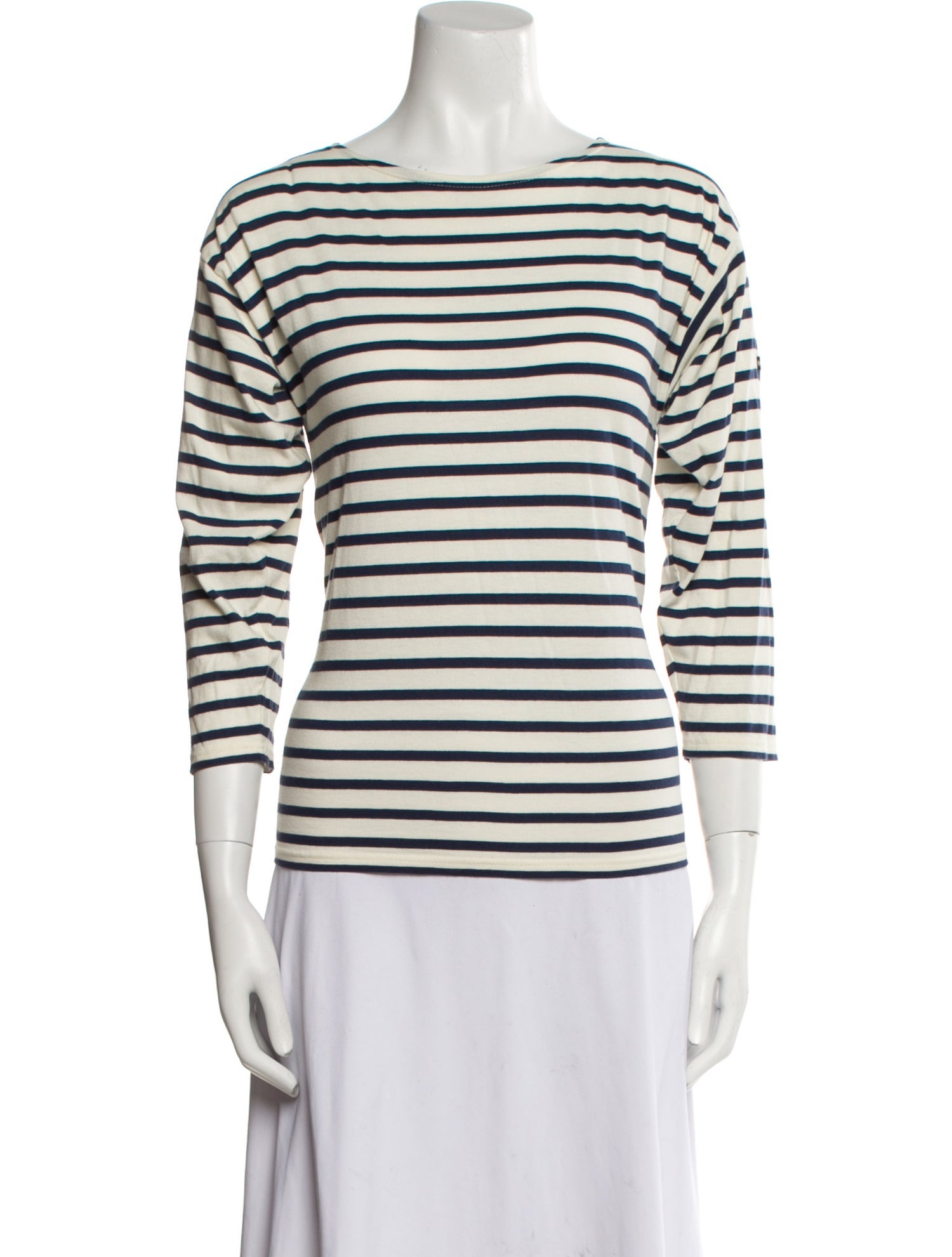 Saint James Striped Bateau Neckline T-Shirt