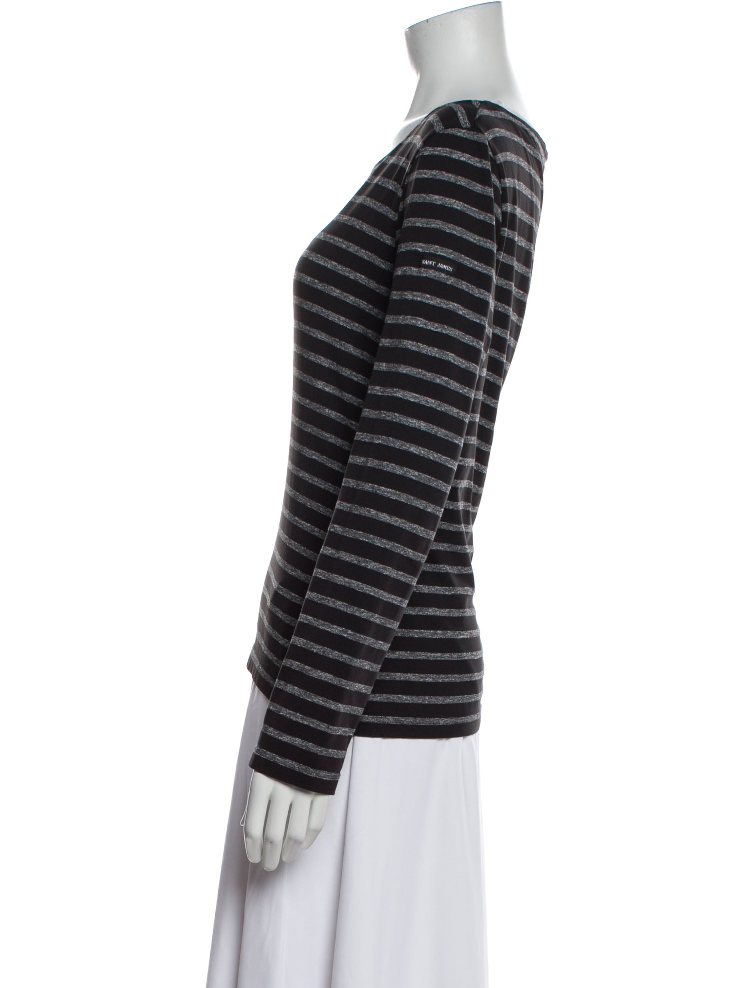 Saint James Striped Scoop Neck Top