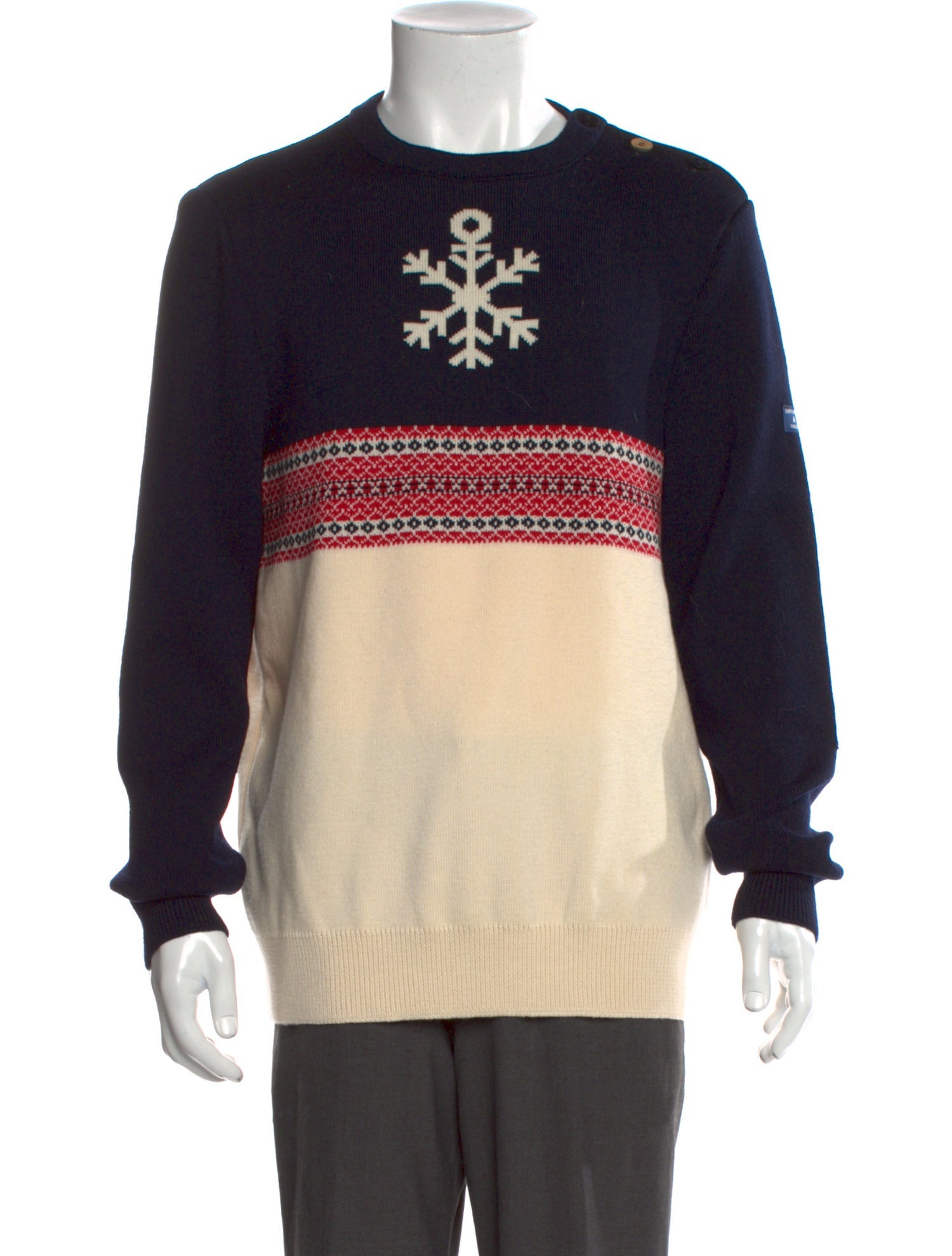 Saint James Wool Graphic Print Pullover