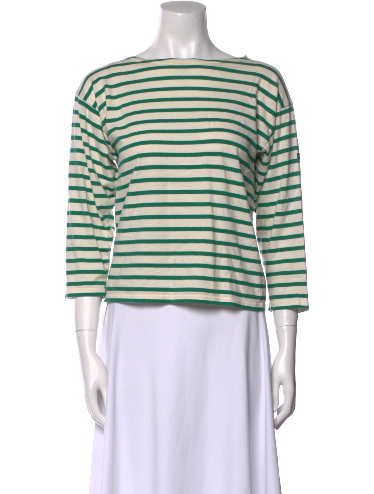Saint James Striped Bateau Neckline Top
