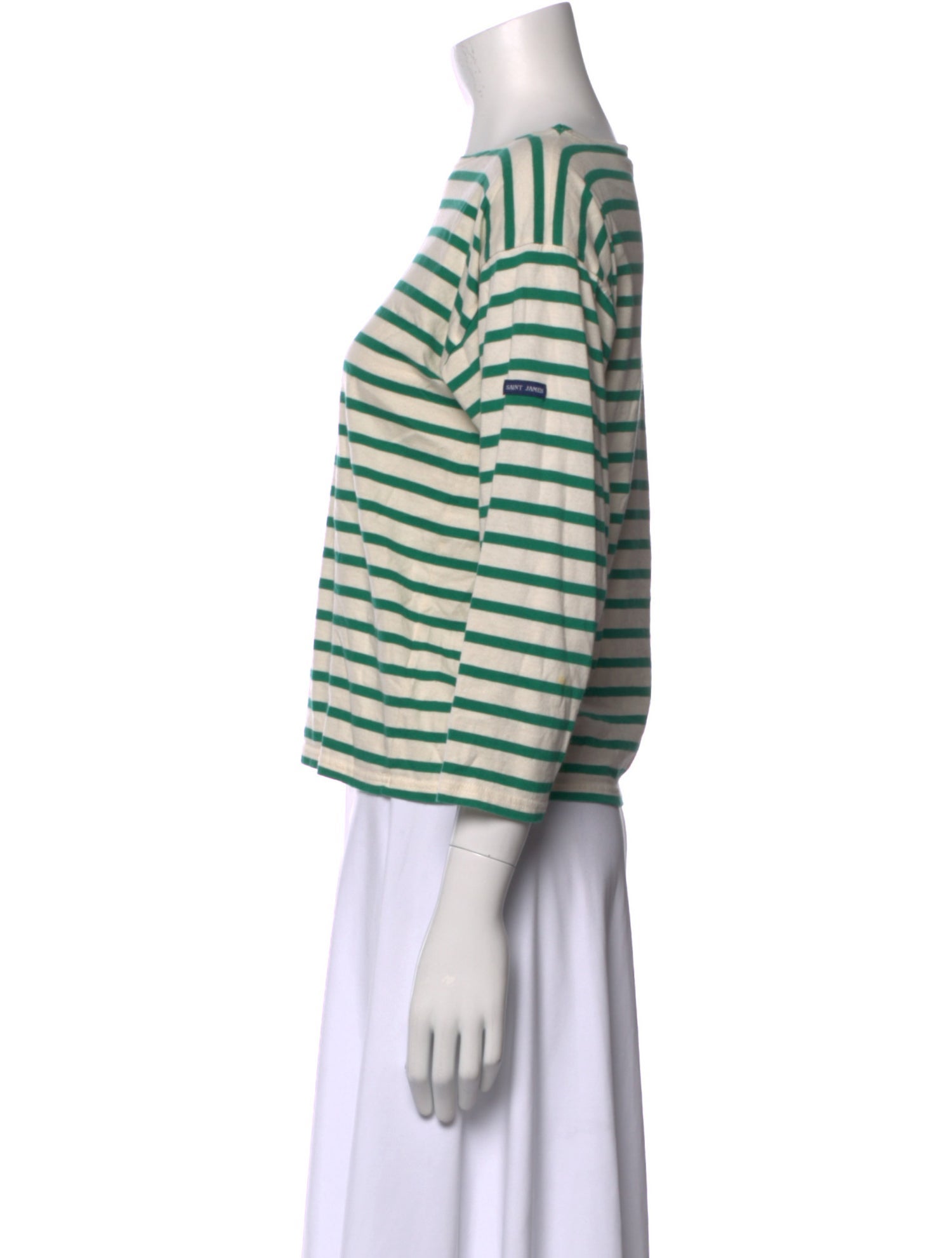 Saint James Striped Bateau Neckline Top