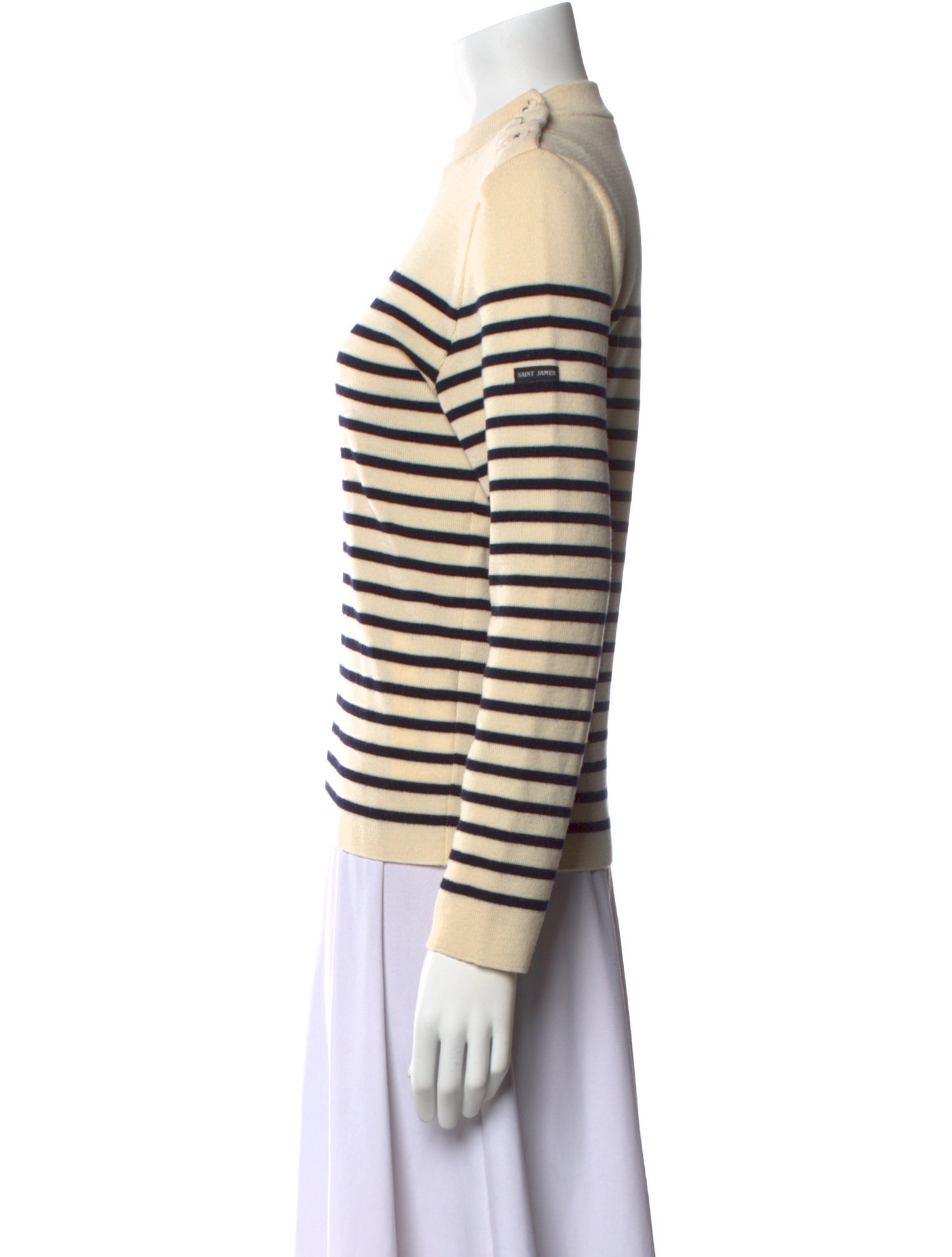Saint James Virgin Wool Striped Sweater