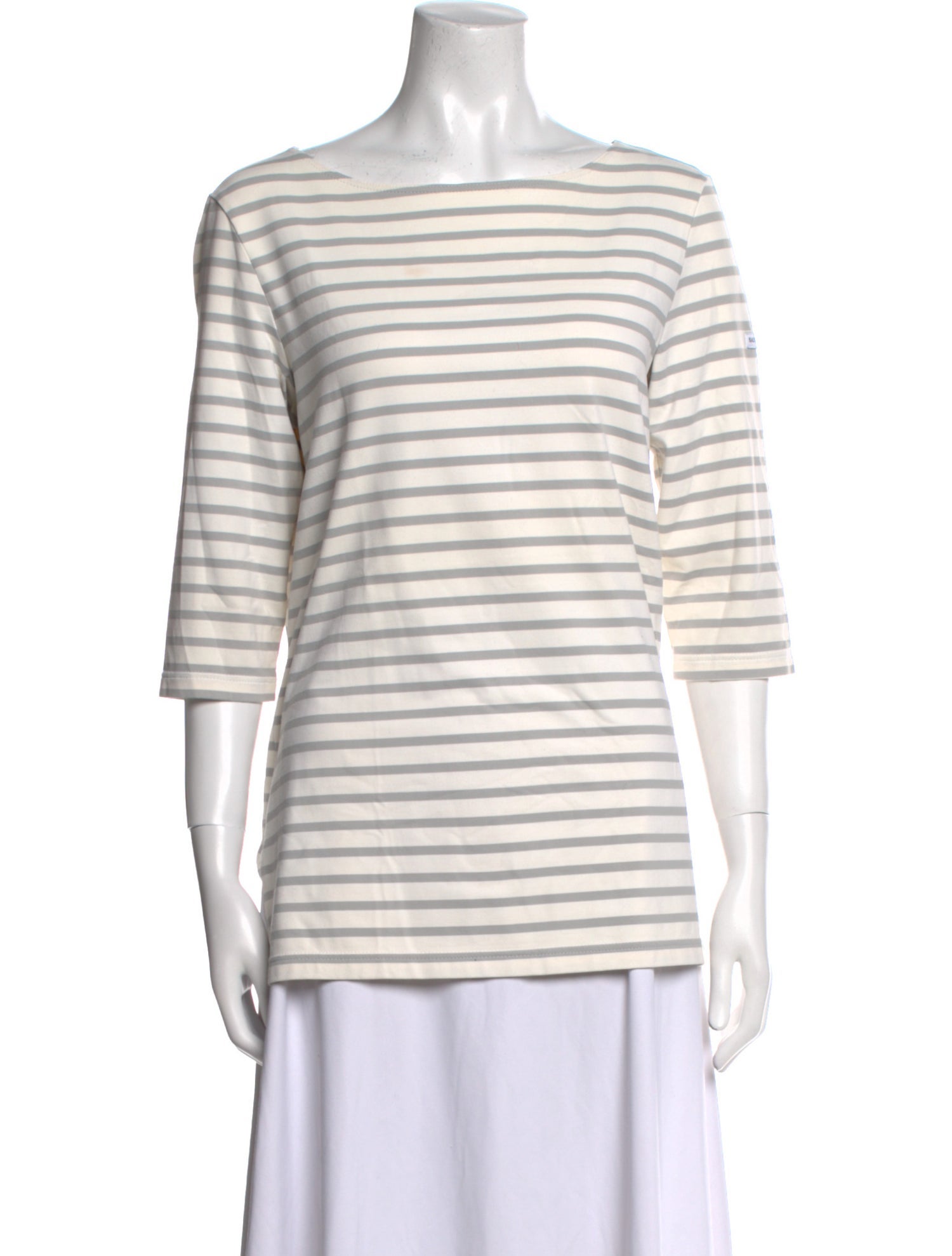 Saint James Striped Bateau Neckline T-Shirt