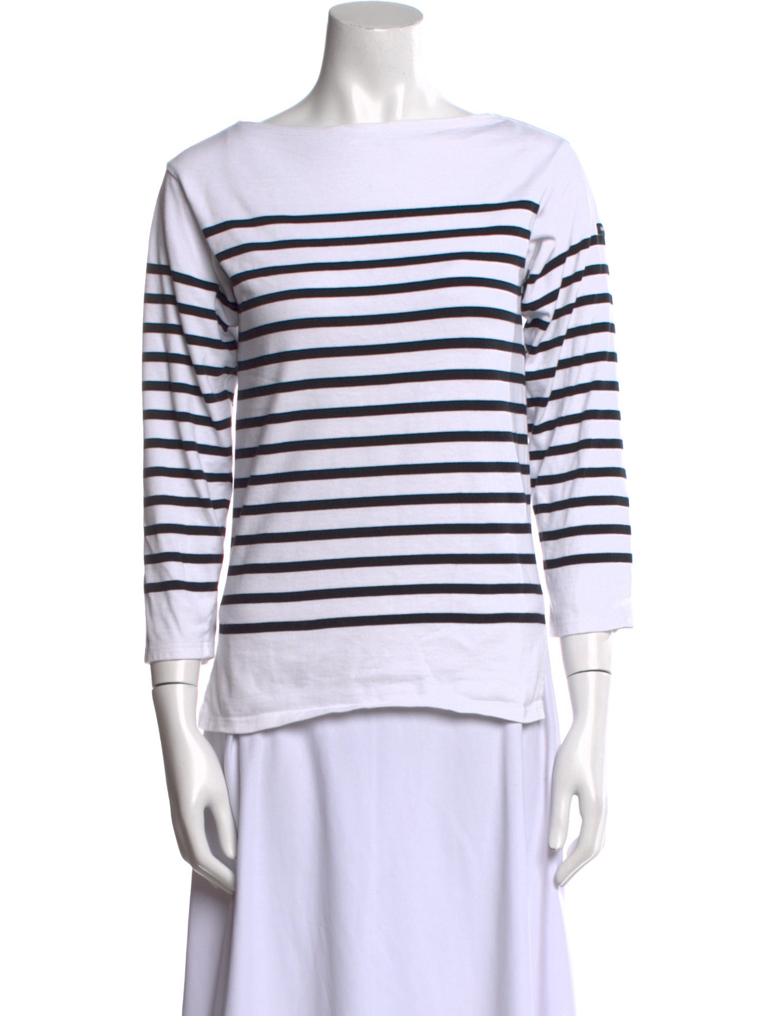 Saint James Striped Bateau Neckline Top
