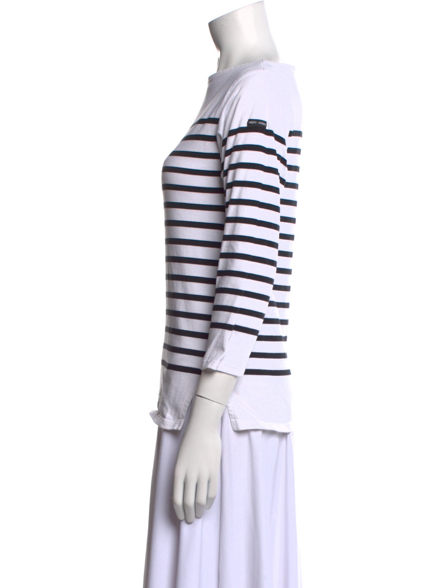Saint James Striped Bateau Neckline Top